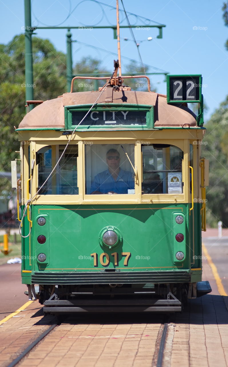 Old tram in Perth Australia