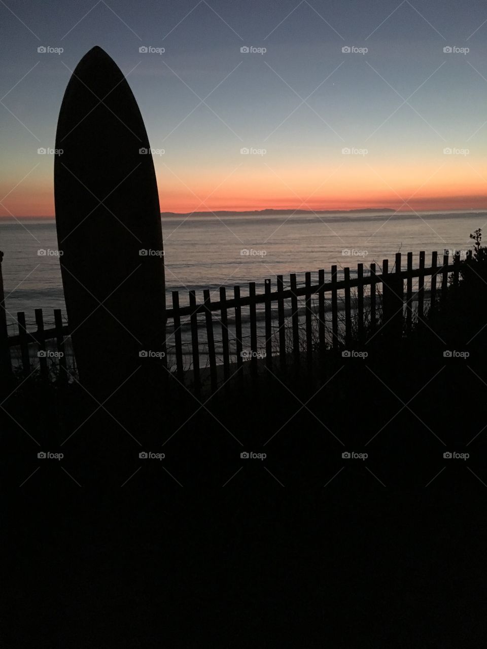Surfboard After Sunset