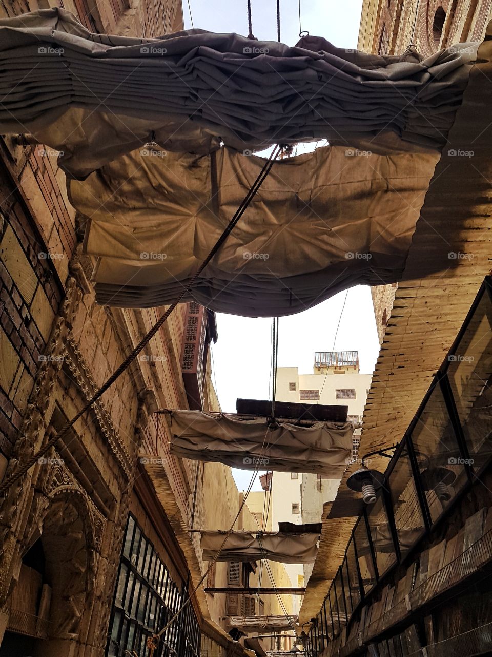 cairo egypt alley canopies
