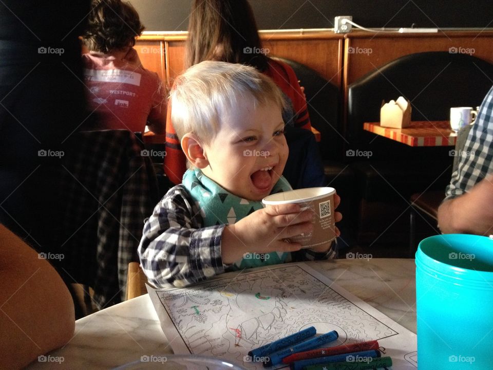 Childs first time trying kombucha 