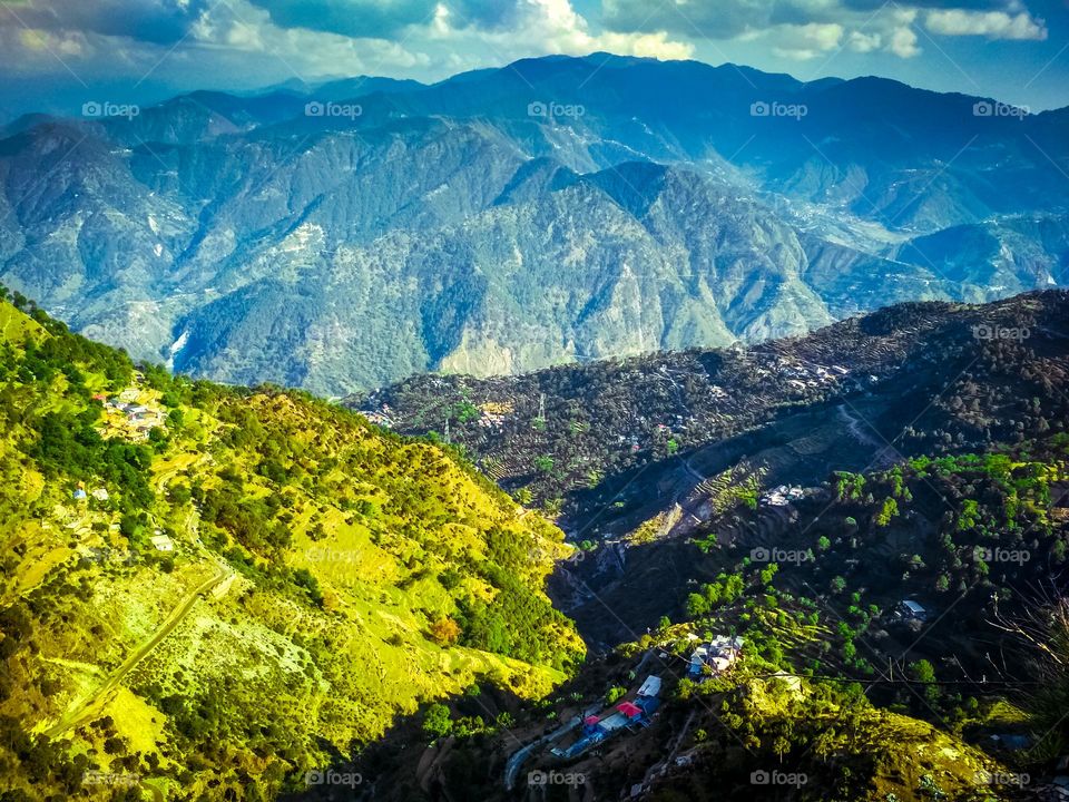 beautiful valleys and mountains view