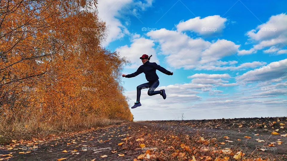 Sports girl jumping