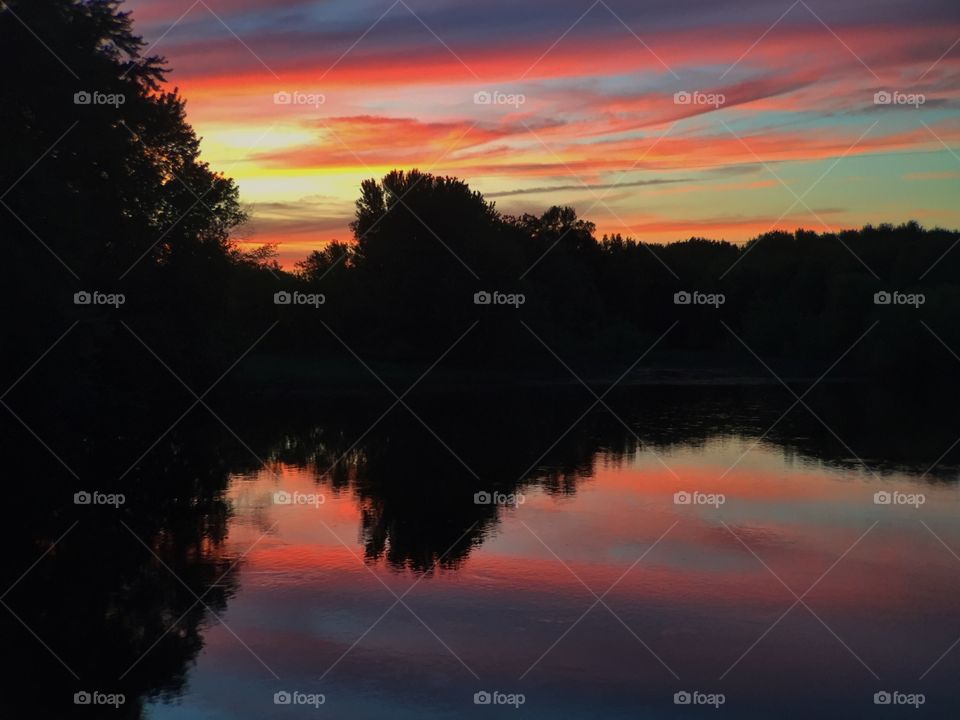 Sunset in the River