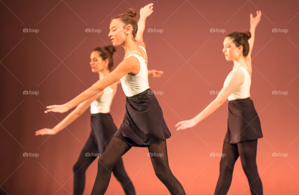Group Of Young Dancers
