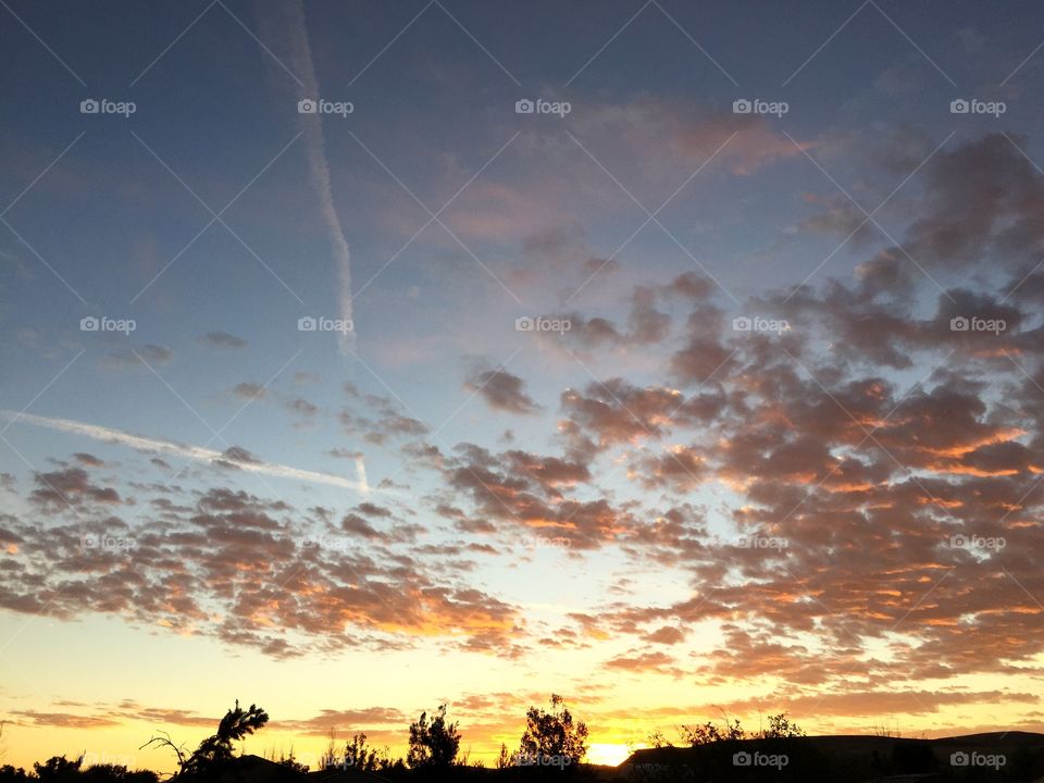 Sunset in September . Beautiful Wyoming sunset