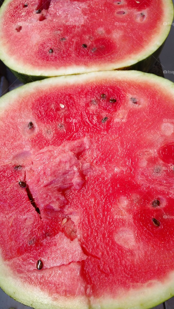 A parte interna da Melancia. Que delicia de fruto!😉