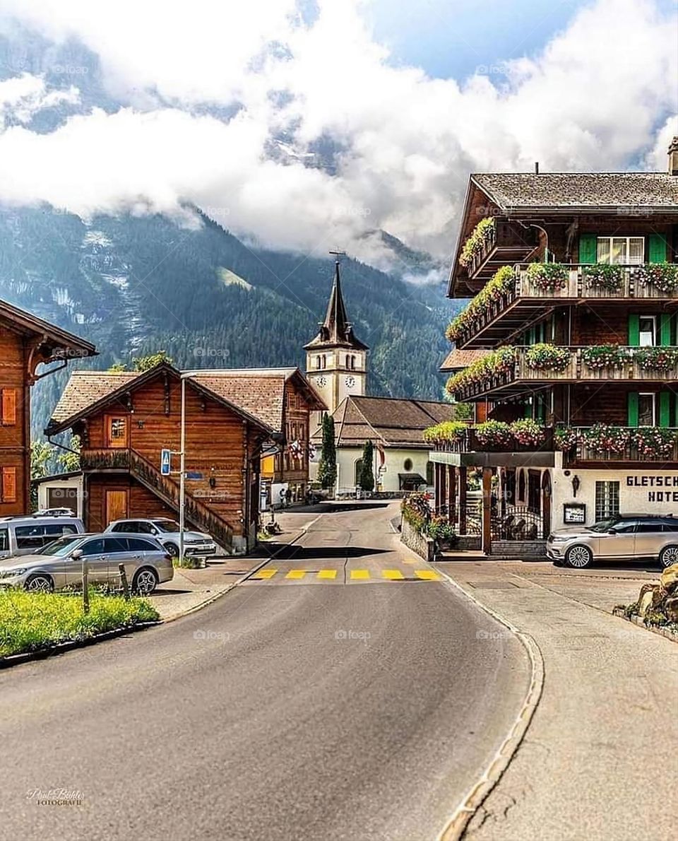 Glory be to God, the magnificent and picturesque view and the natural green trees are a view that is nothing more wonderful than it