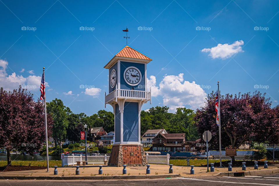 Clock tower in Portage Lakes, OH