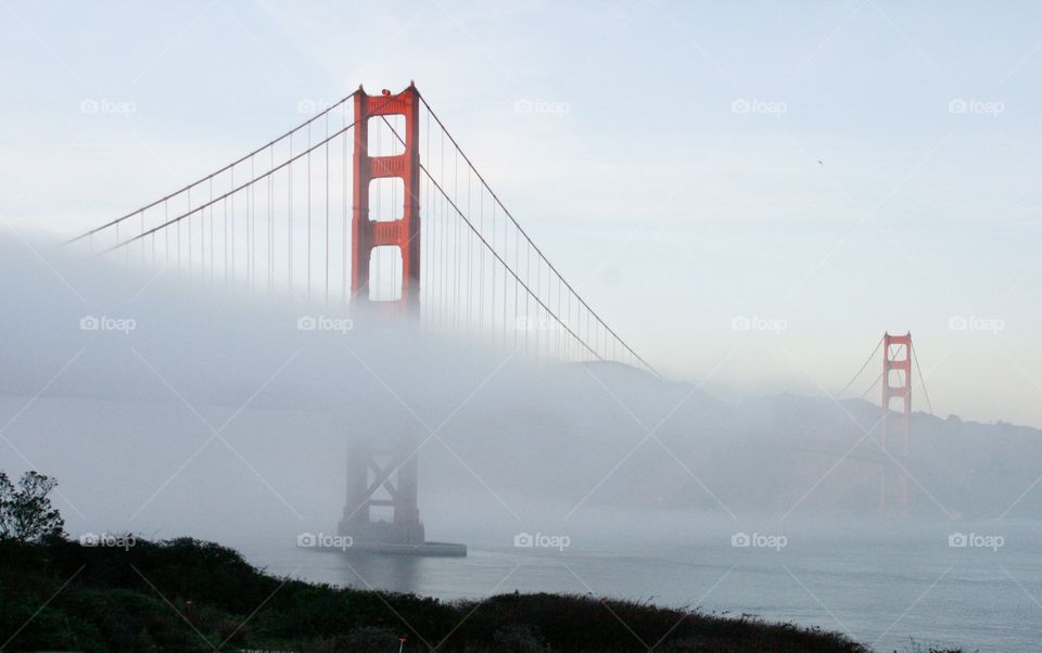 Golden Gate Bridge and fog