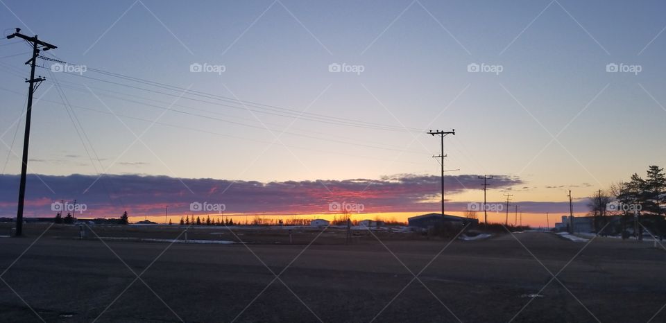 the morning of a spring day when it snowed during the night and is still -5. but what a beautiful view