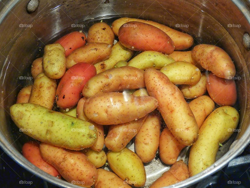 Boiling Potatoes In A Pot