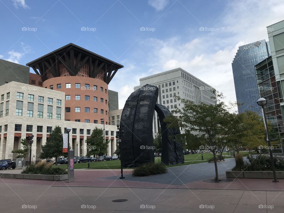 Public square in Denver, CO