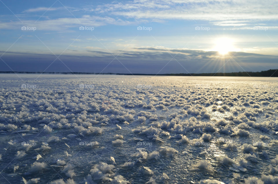 beautiful winter sunrise