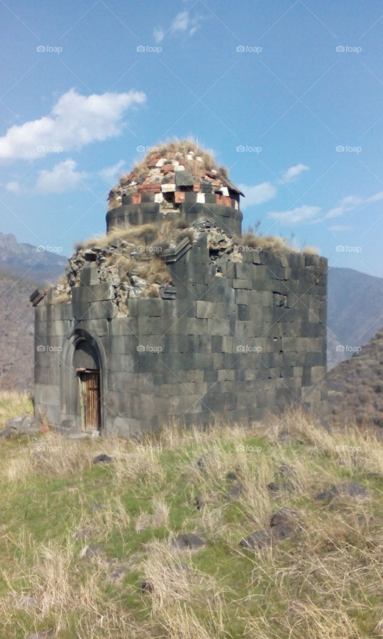 Old church of Haghpat St Nshan in the castle of Cayan-Lori