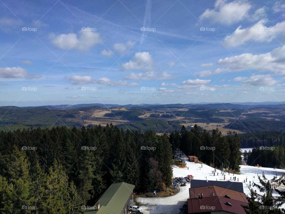 Views on the tree top walk in Lipno Czech republic