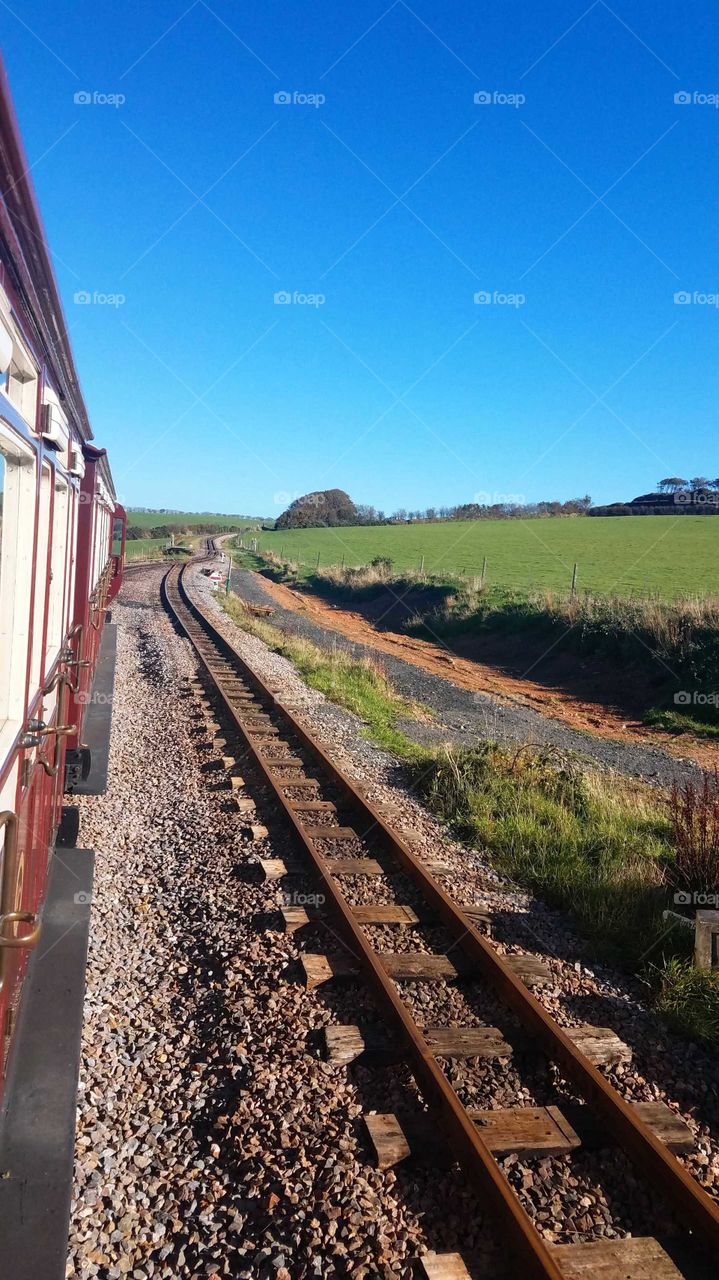 Railway track at lynton, North Devon