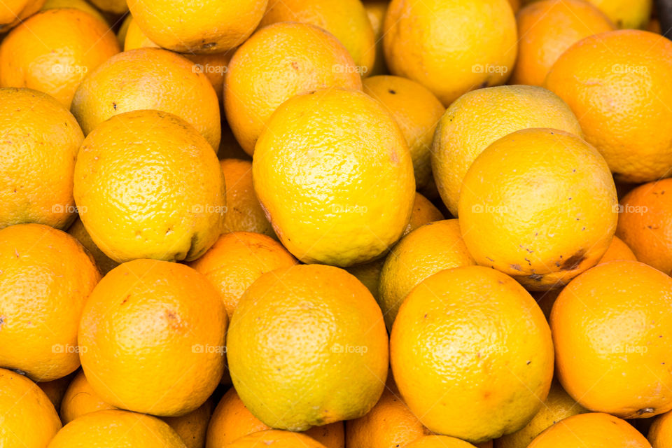 Fresh Oranges Fruits In Grocery Supermaket
