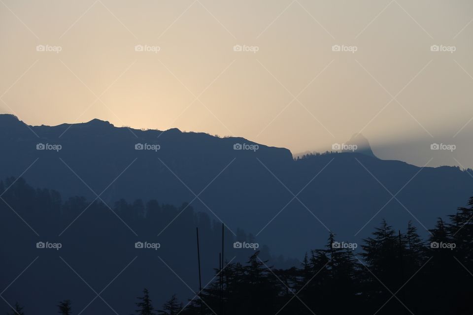 Silhouette of mountain