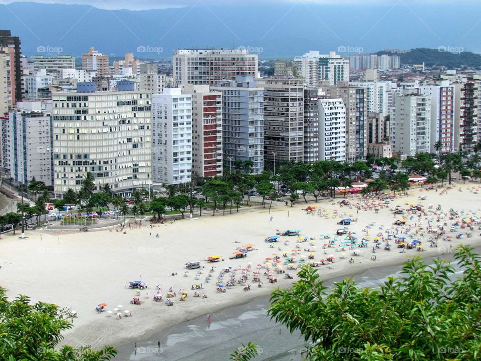 praia em São Vicente SP Brasil
