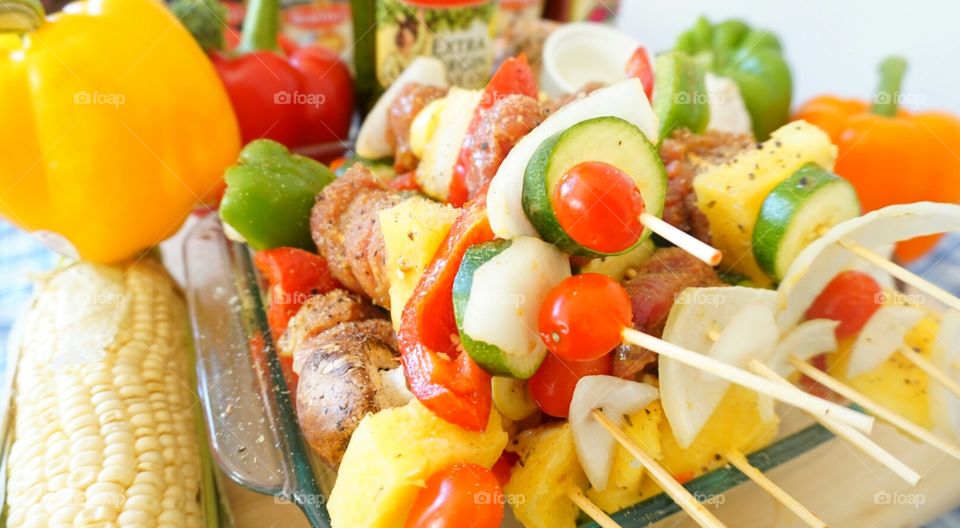 Healthy diet kabob