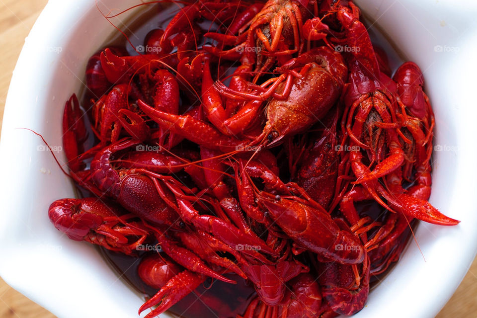 Bowl of crayfish / crawdad