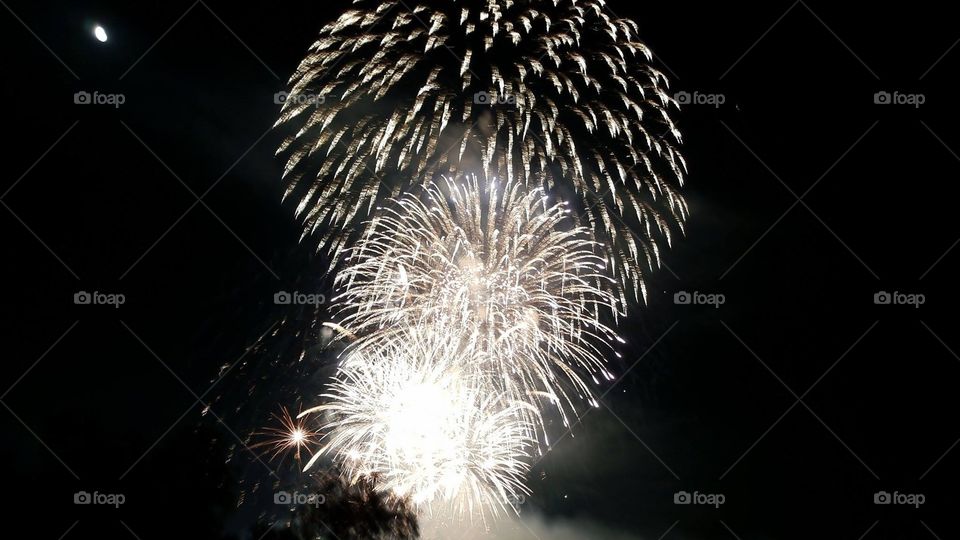 Fourth of July fireworks in Pasadena, California