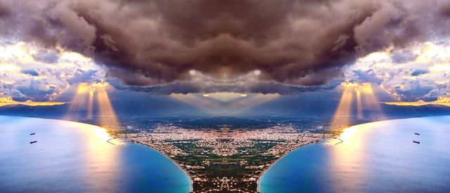 Kalamata city Greece double opposite