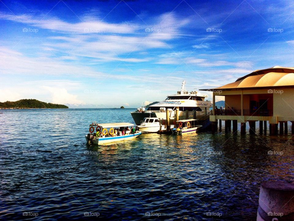 Tourist cruise to islands nearby