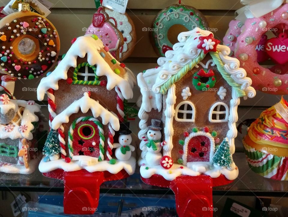 Christmas Decorations Gingerbread House Stocking Holders