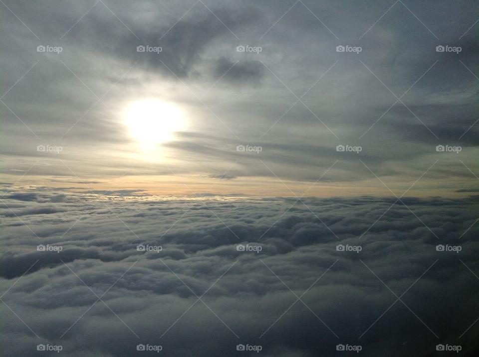 Between clouds