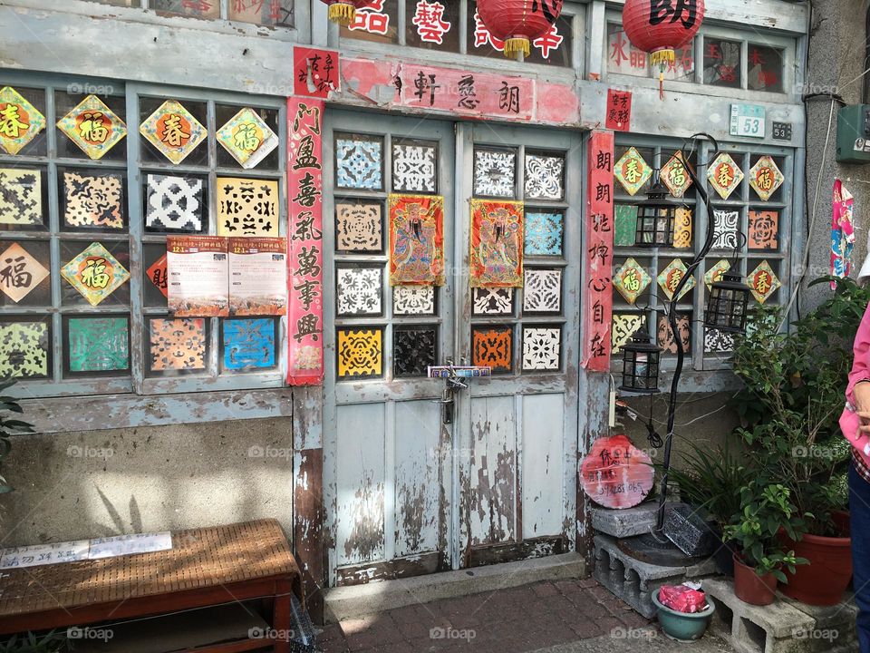 The Door and windows with Decorative