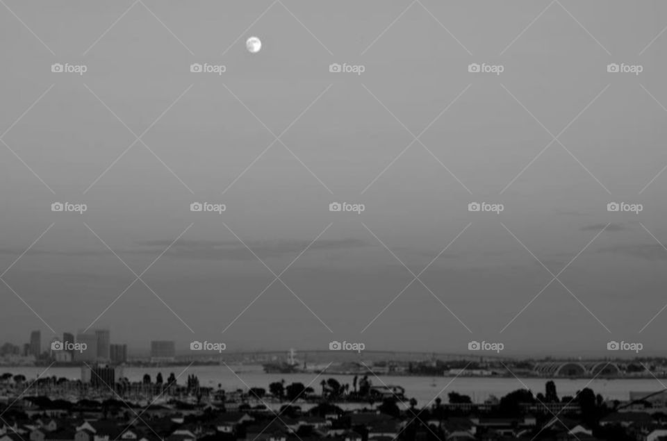 Moon Over the Harbor