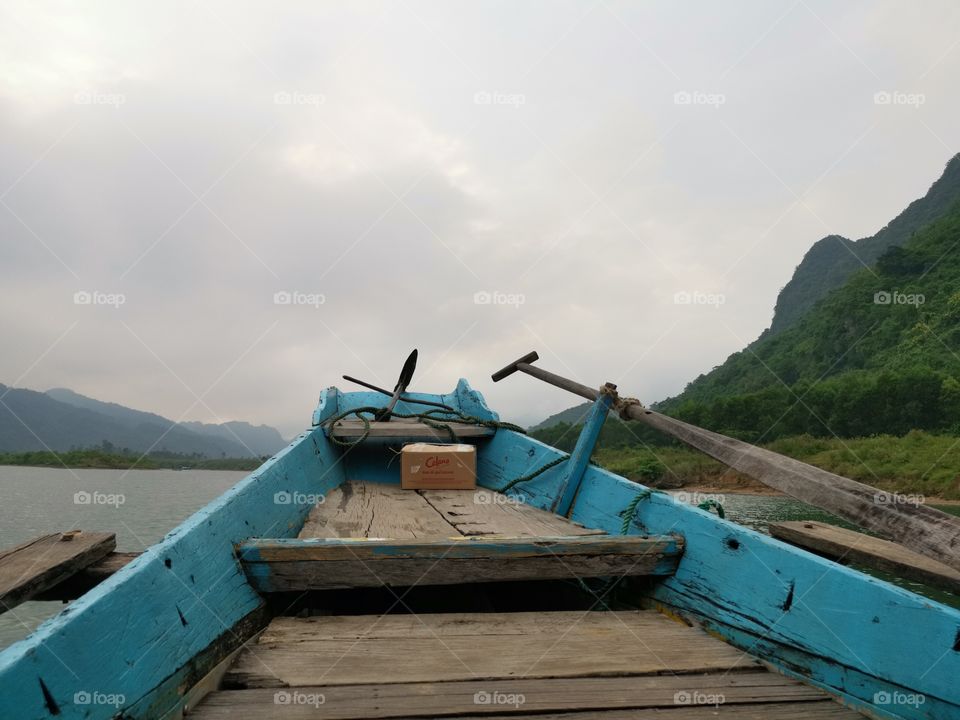 Local boat trip up vietnamese river
