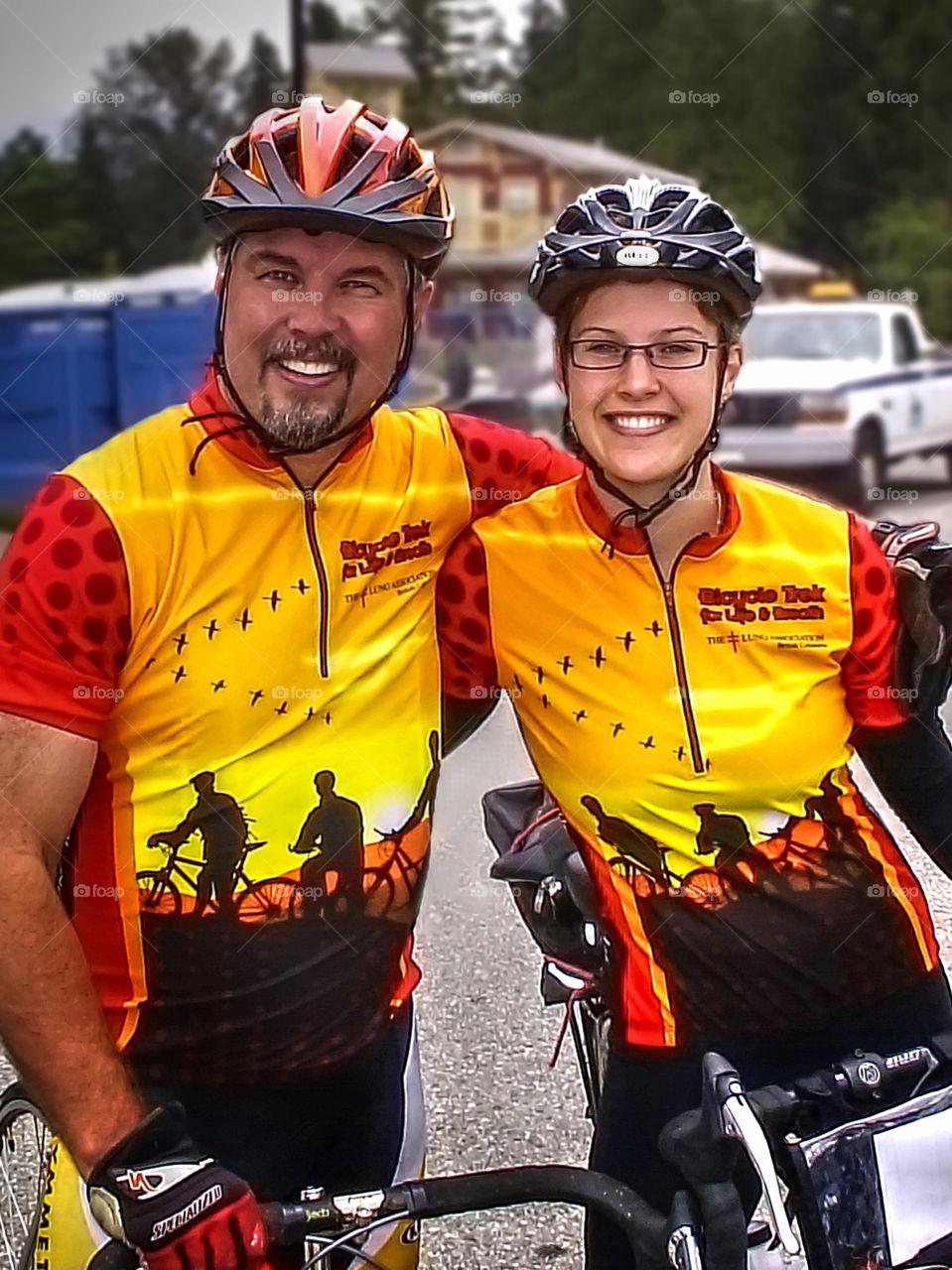 Biking for Breath. Riding the start of my daughter's 7000km, 71 day bike ride across Canada from coast to coast to raise money for The Lung Foundation.