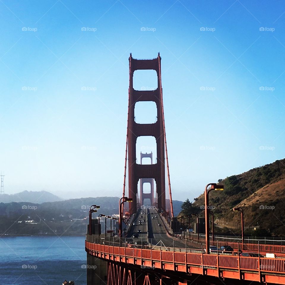 Golden Gate Bridge san Fransisco Bay Area beautiful day Bridge architecture travel tourism 