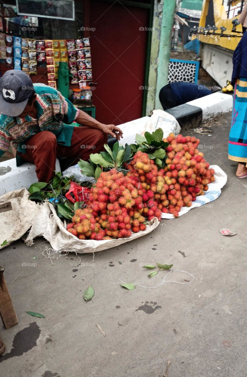 Selling Fruit At The Path