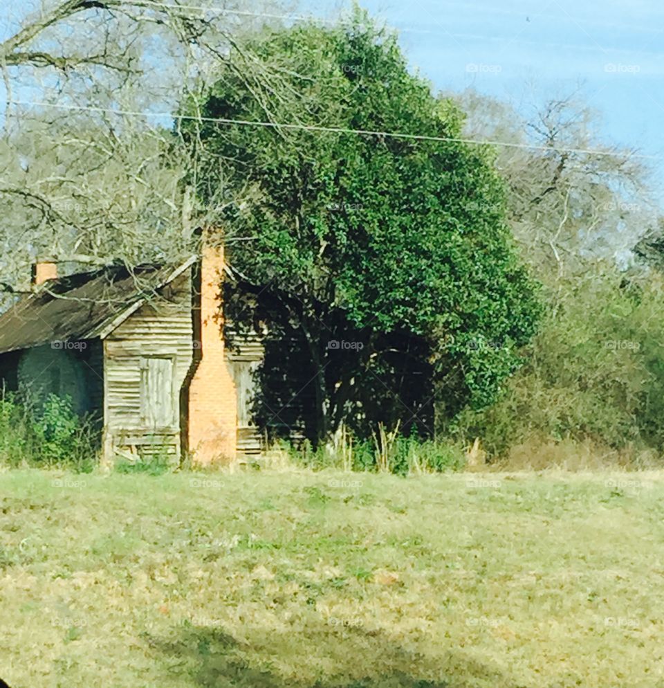 An abandoned old country structure.
