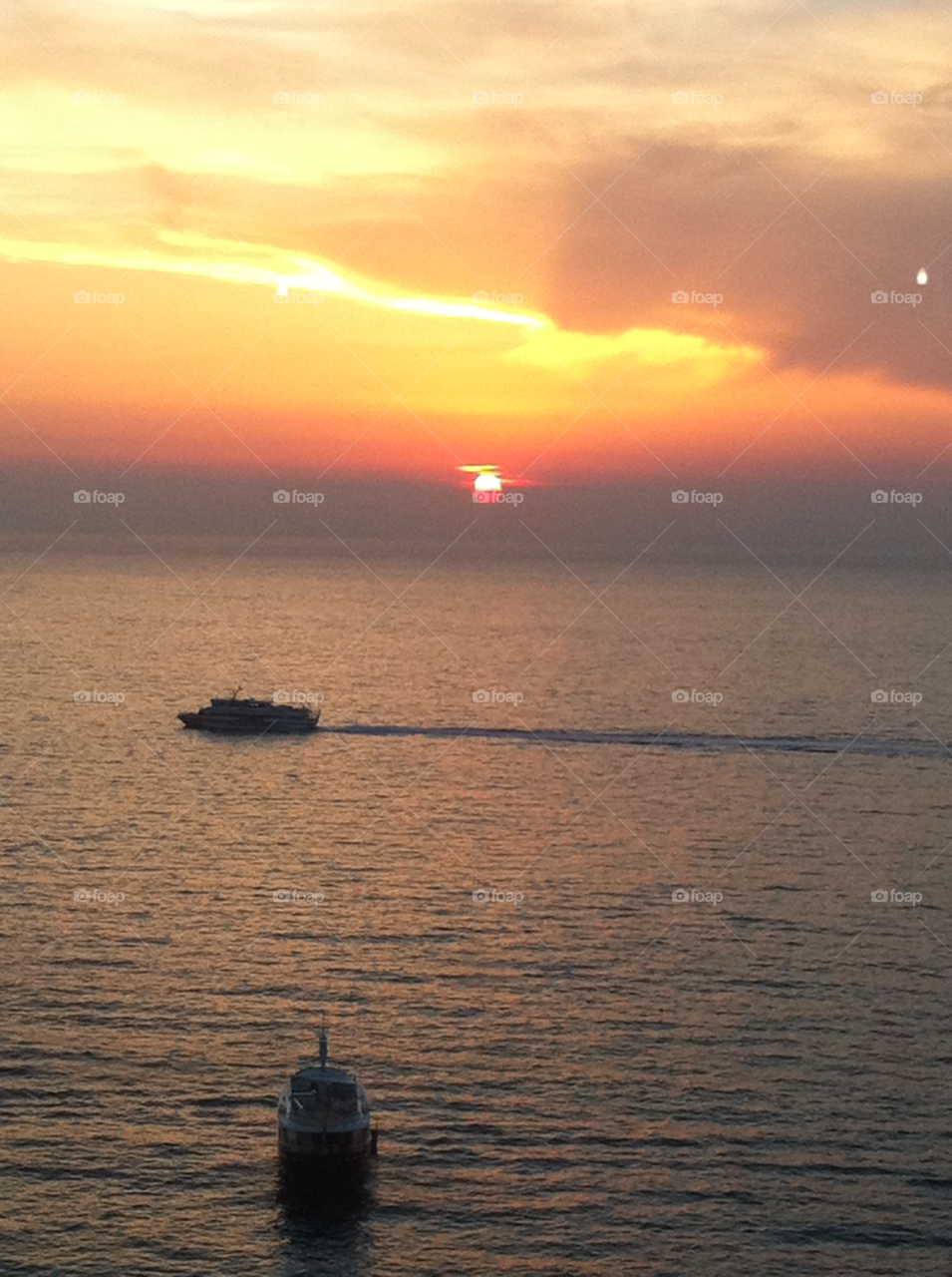 italy sunset sea boat by bobmca1