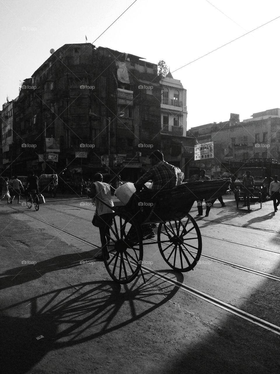 Rickshaw puller, on the street of Calcutta.