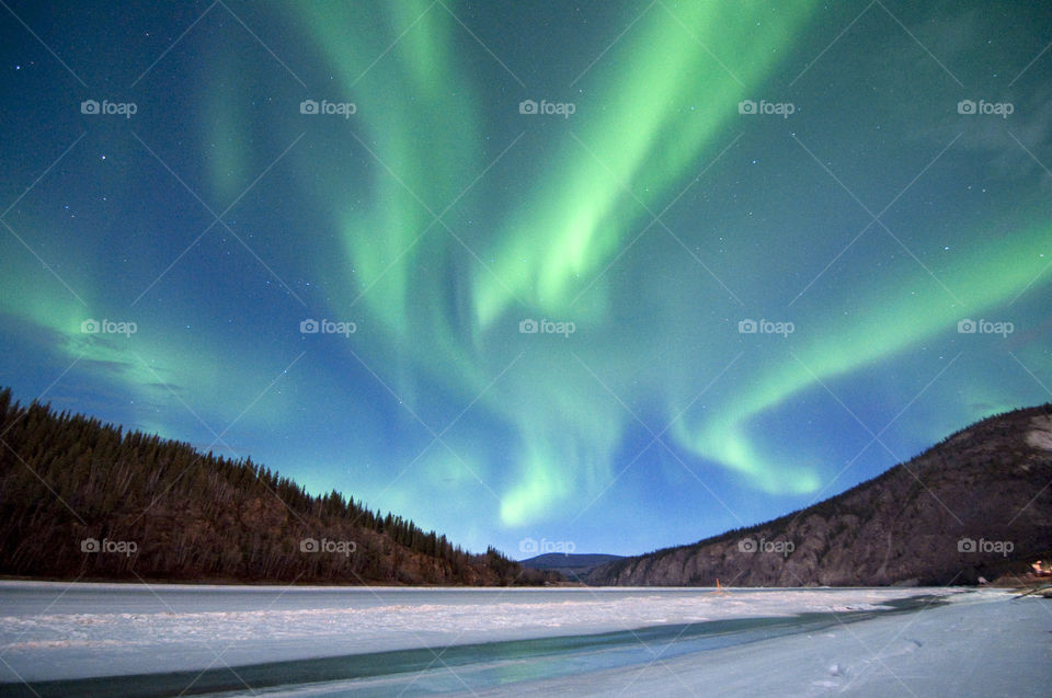 Northern Lights in The Yukon, Canada