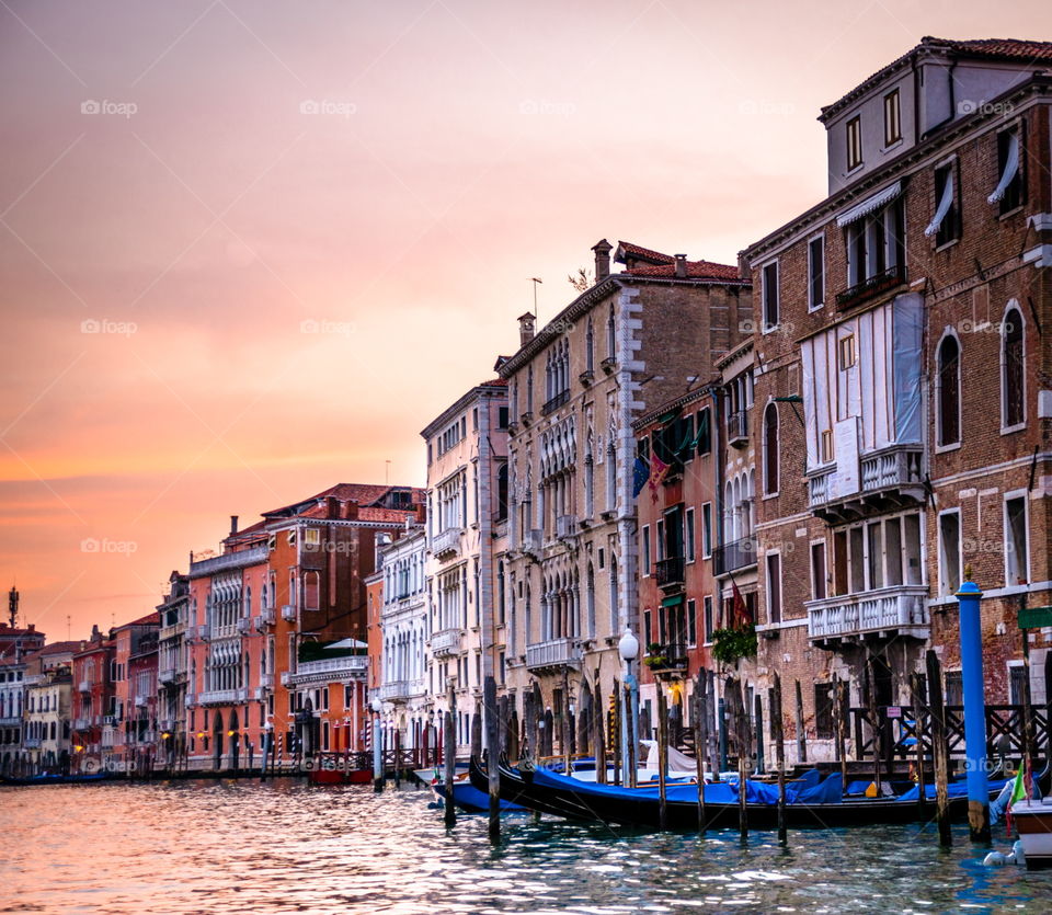 Sunset in Venice Italy