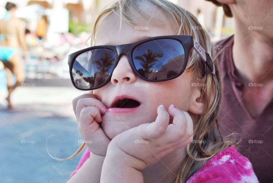 Palm trees in sunglasses