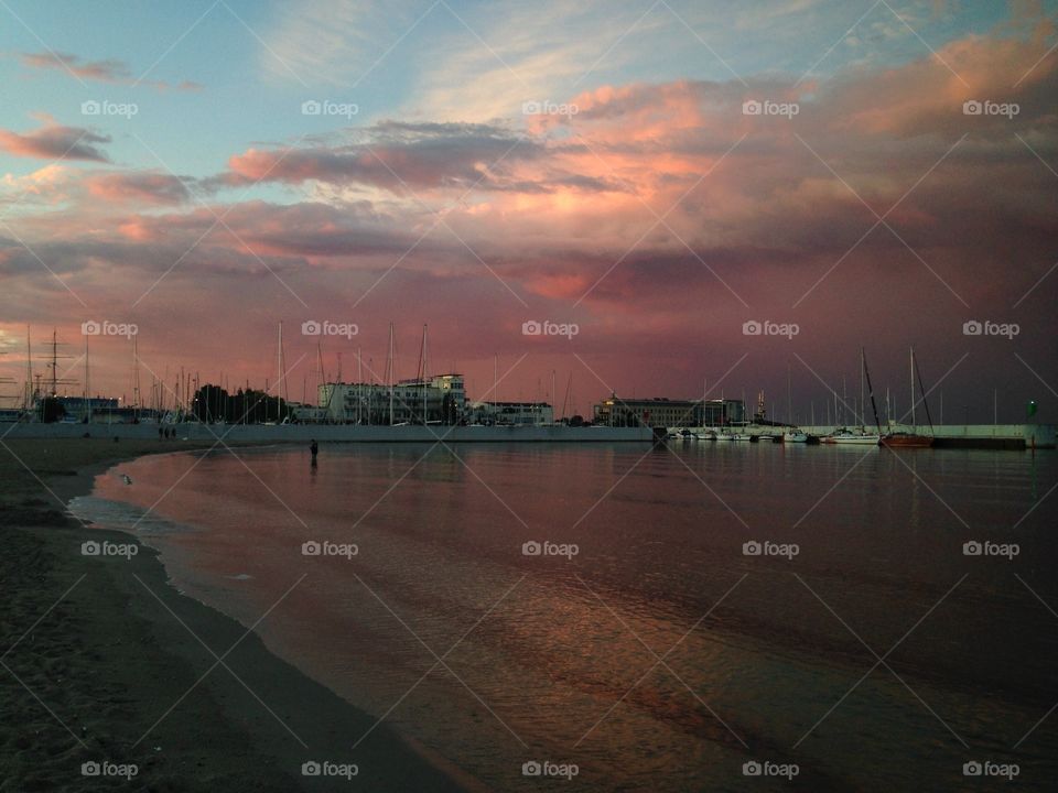 Water, Sunset, Beach, Dawn, Sea