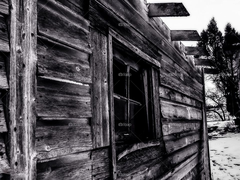 Old abandoned farm help house 