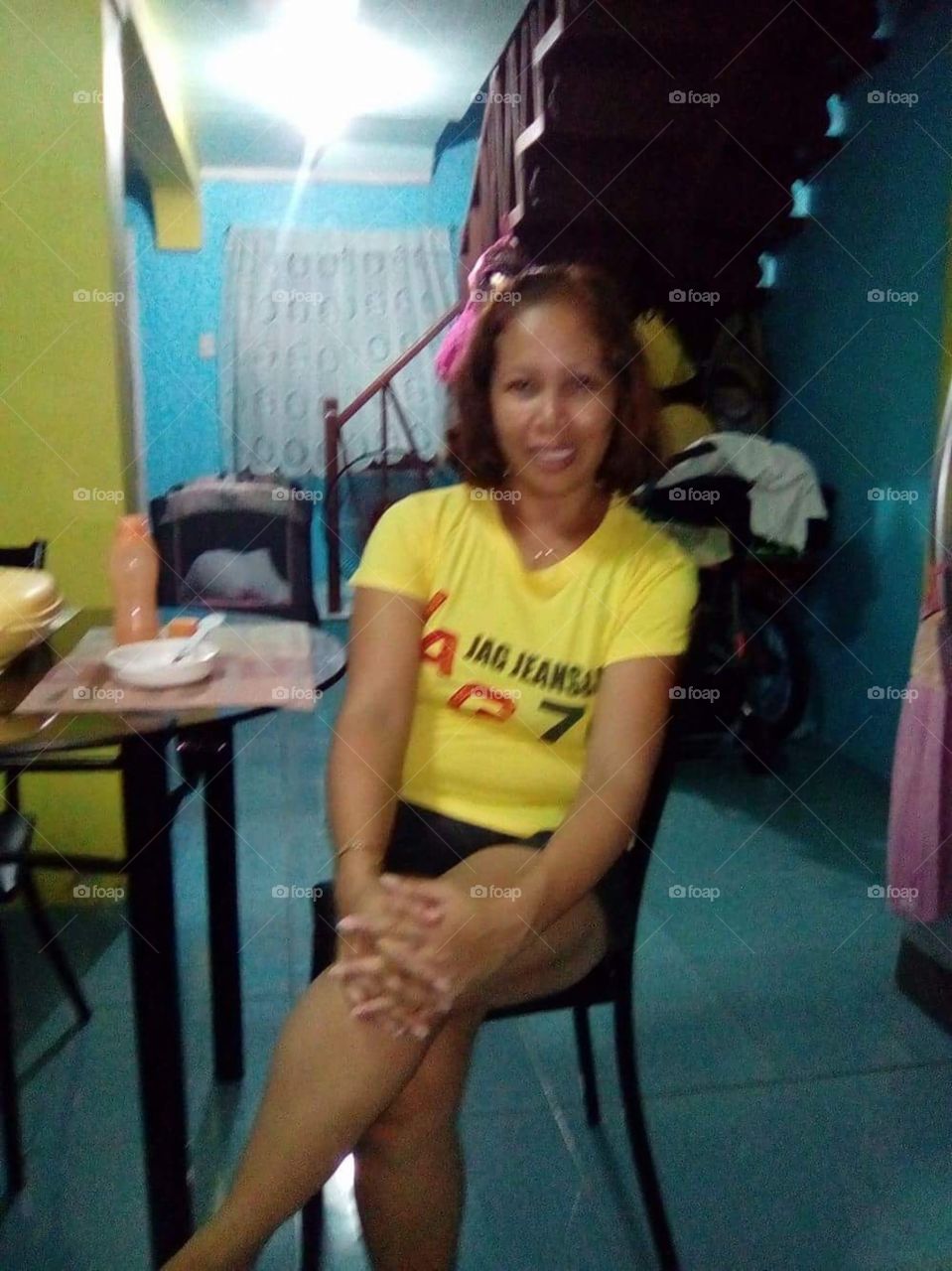 My partner with her new look shorter hair style, looks fabulous to.