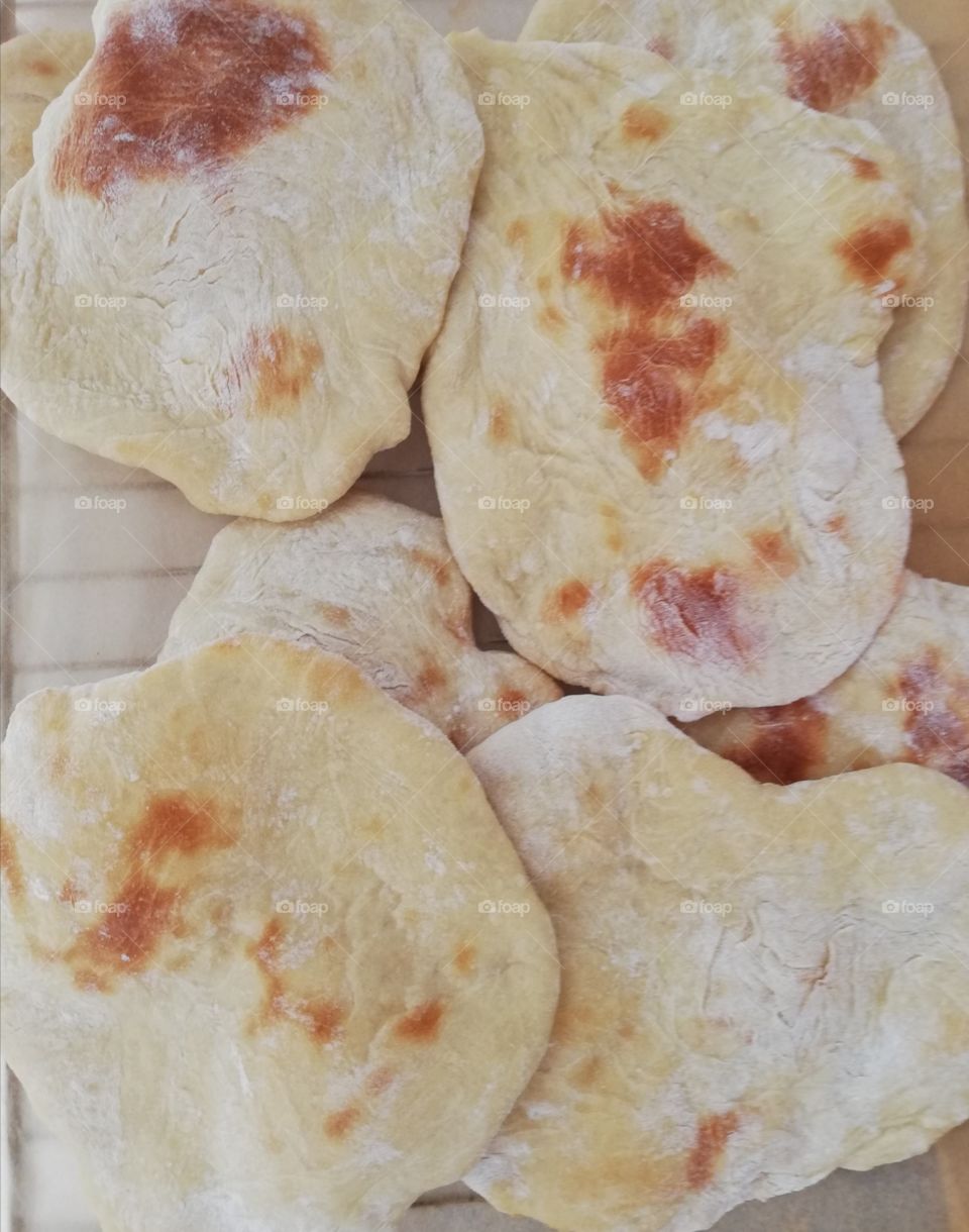 Tasty homemade bread baked in the oven