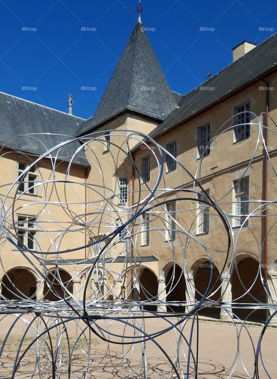 sculpture in Rochechouart castle