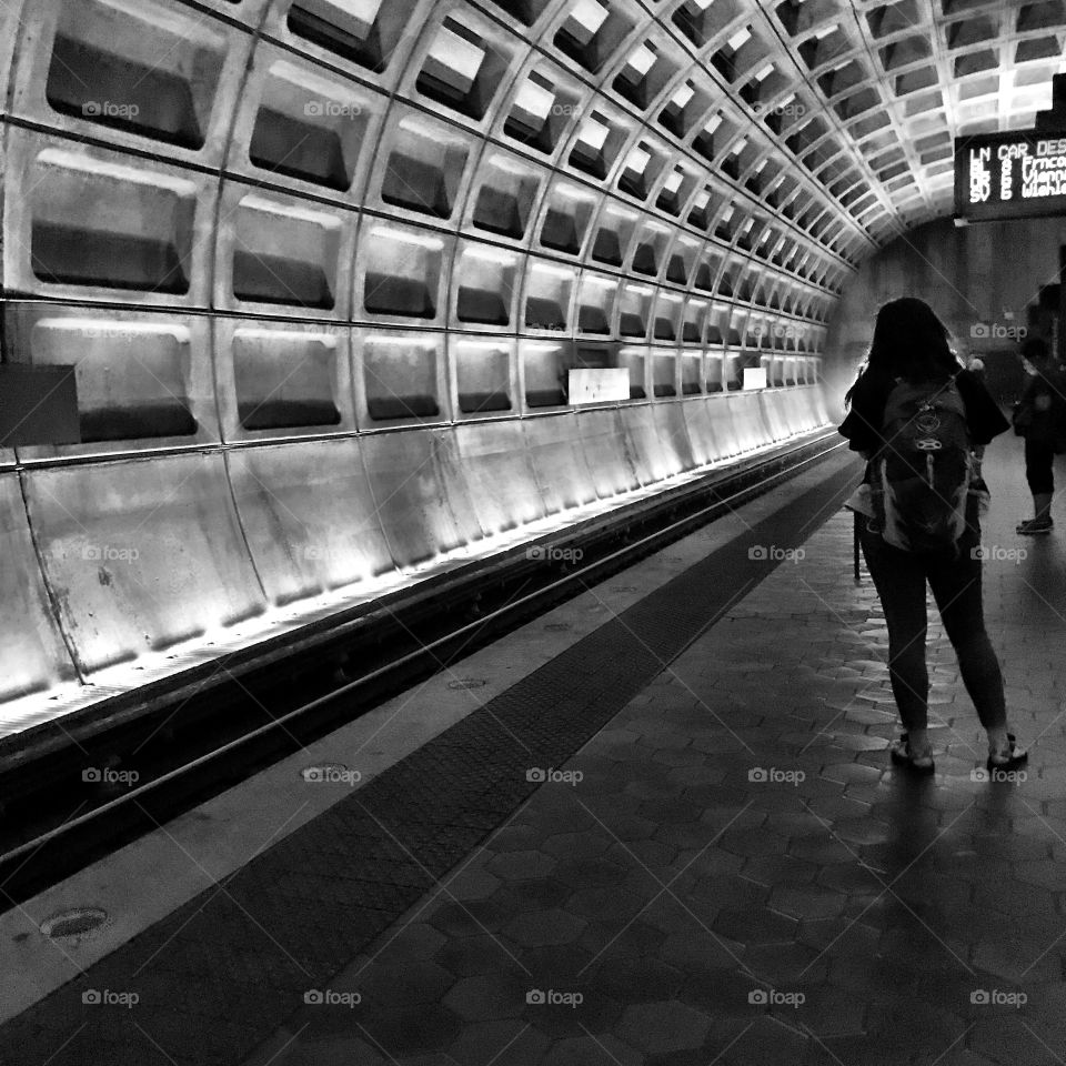 Waiting for the metro in DC
