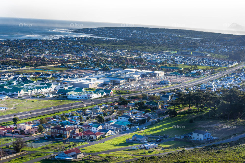 A City view from the mountain top