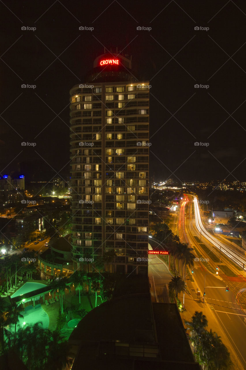 Crowne Plaza at night